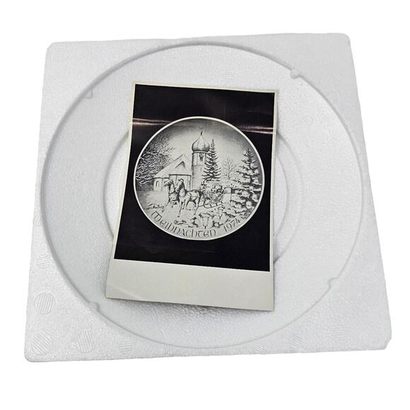 1974 BAREUTHER Christmas Plate Hinterzarten in the Black Forest Germany Vtg - Picture 4 of 11
